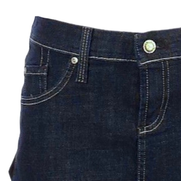 James Jeans Dry Aged Denim Mitch Tulsa Gold Dark Mini Skirt NWT Size 26 - Picture 3 of 11